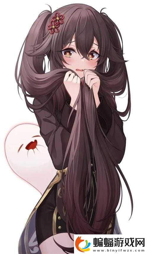 胡桃流口水翻白眼咬鐵球圖片
