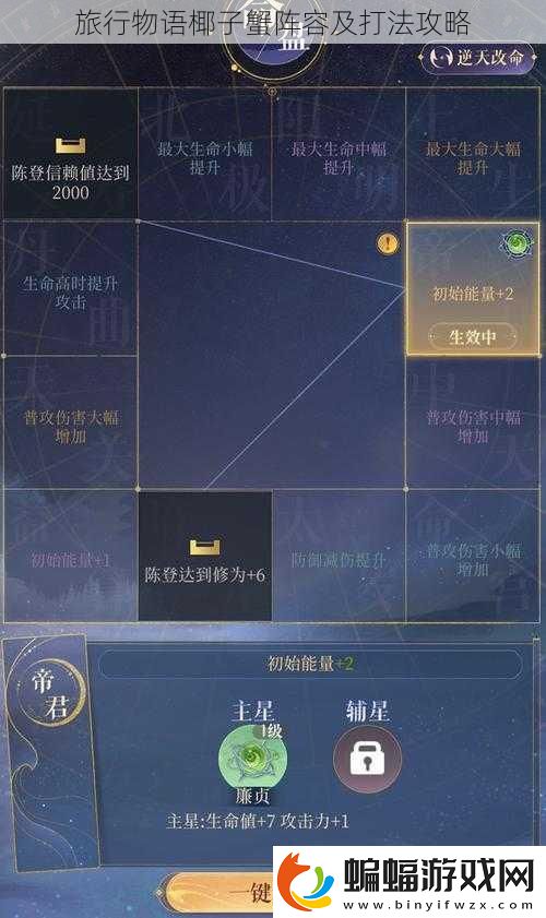 旅行物語椰子蟹陣容及打法攻略