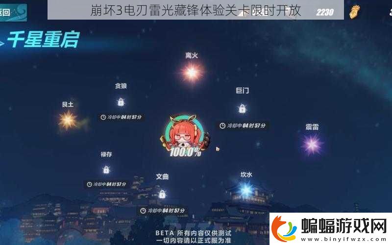 崩壞3電刃雷光藏鋒體驗(yàn)關(guān)卡限時(shí)開放