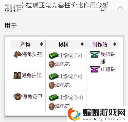 泰拉瑞亞龜殼套性價比作用分析