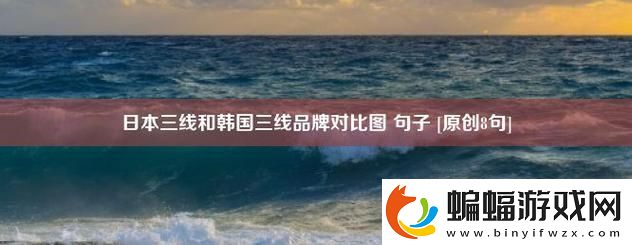 日本三線游戲品牌VS韓國三線