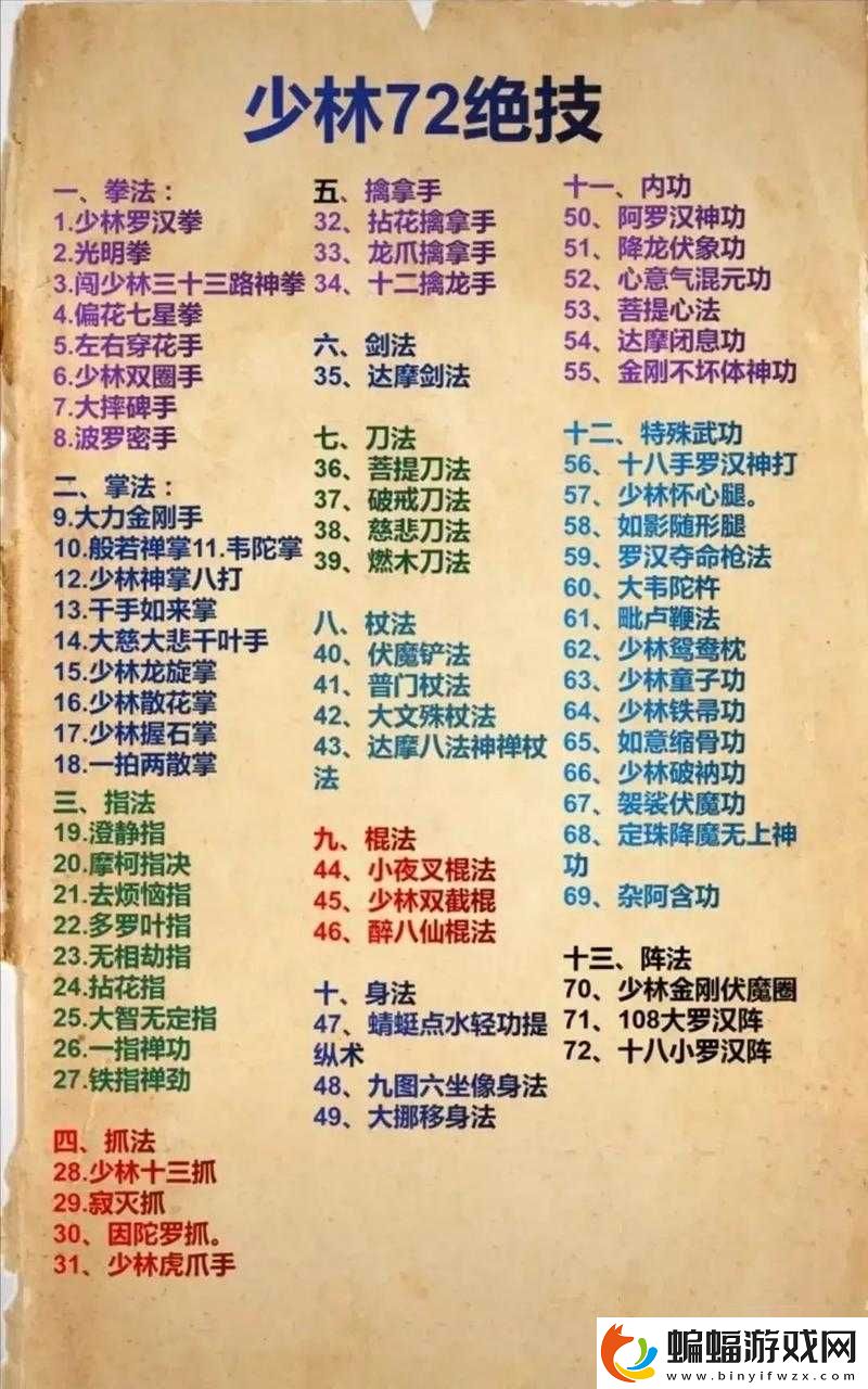 七十二招式精彩視頻全展示